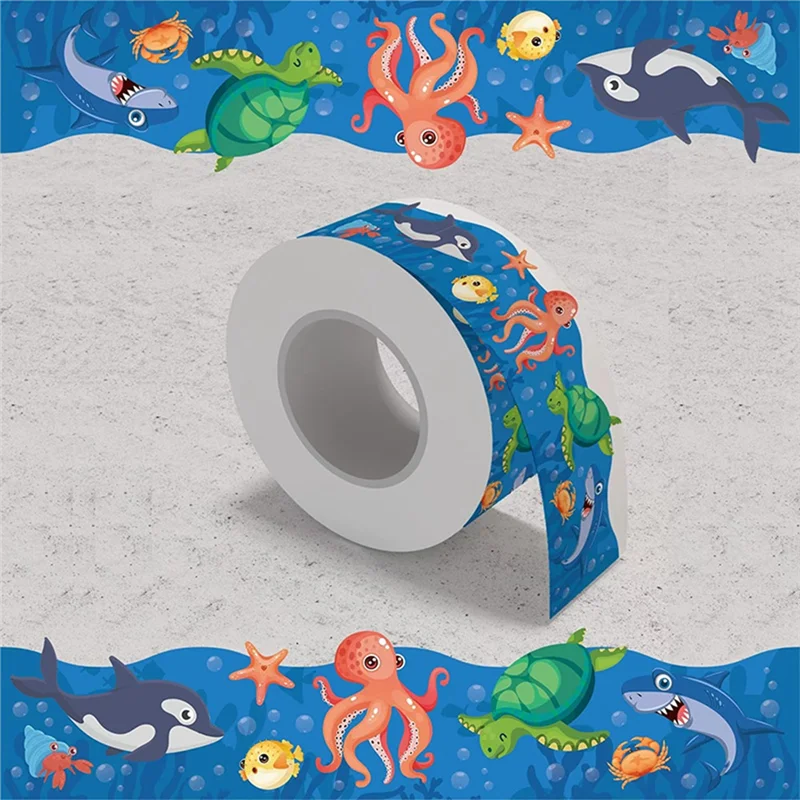 1 Roll Borders Stickers, Ocean Animal Board Borders, for Decorate Bulletin Boards,Walls,Desks,Window,Doors 65.6Ft