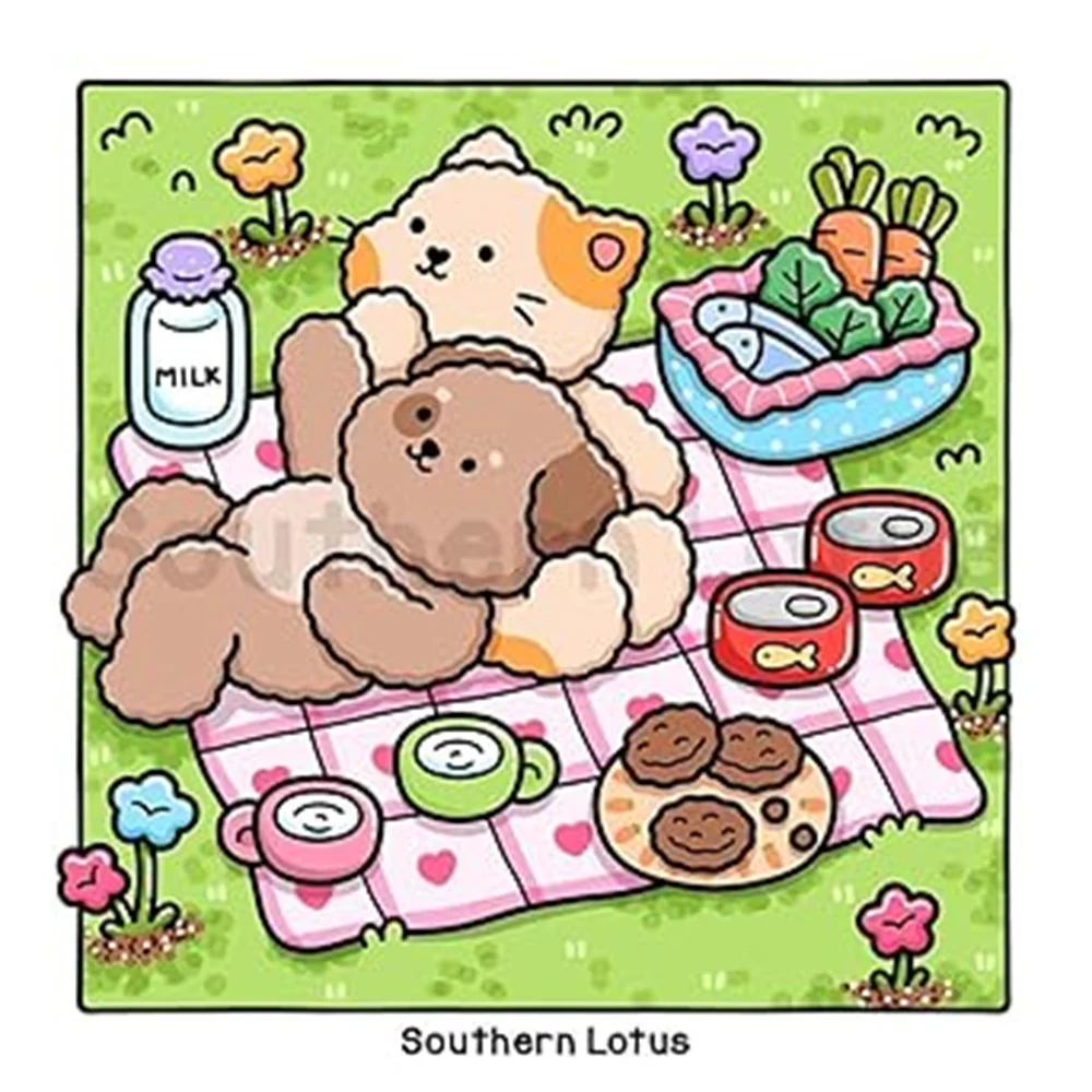 Fuzzy In Love Coloring Book for Adults and Teens Featuring Little Fuzzy Animals in Love Moments and Cozy Activities Colorin Book image 4