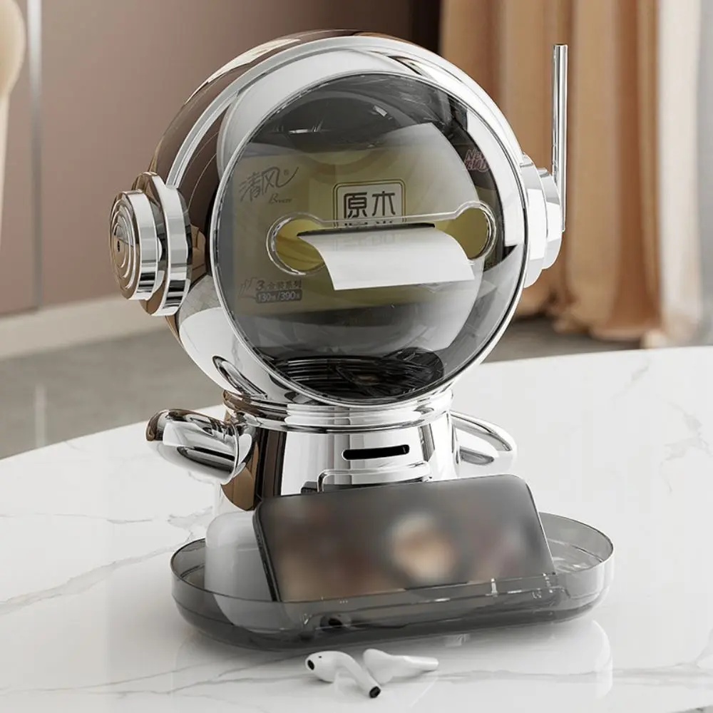 Multi-functional Astronaut Tissue Box Phone Stand Light Luxury Coin Saving Box Piggy Bank Cartoon Paper Dispenser Gift