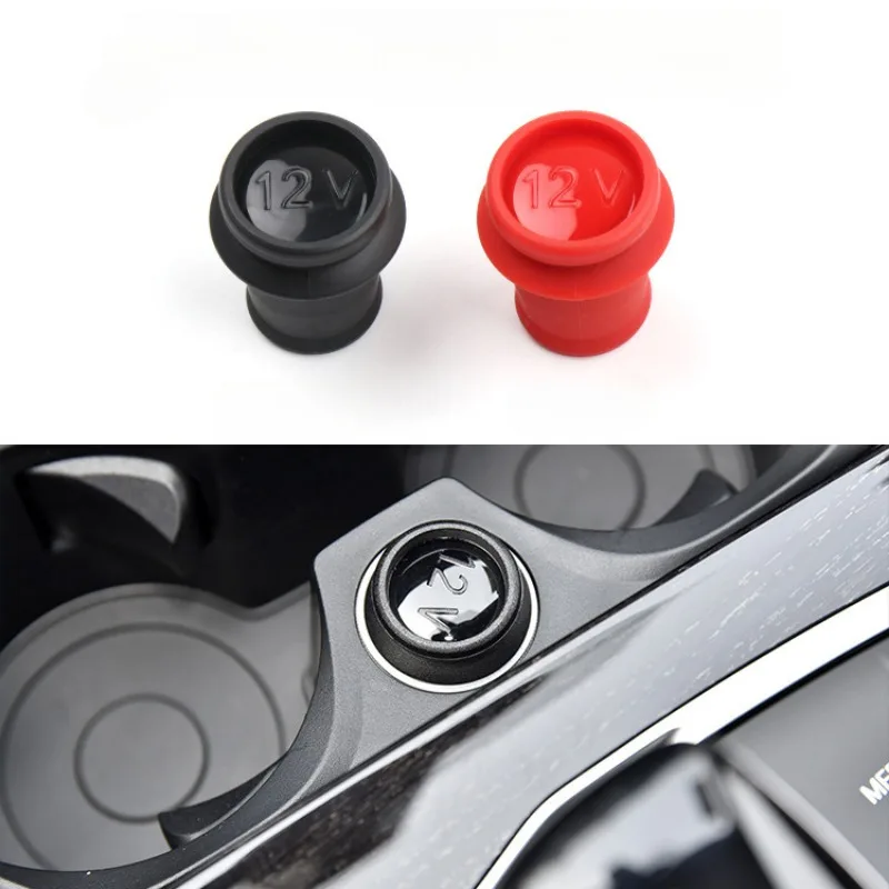 Red Black For BMW 1 2 3 5 6 Series X3 X5 X6 Car Cigarette Power Outlet Cover Power Socket Button 12V Lighter Cap 61349392052