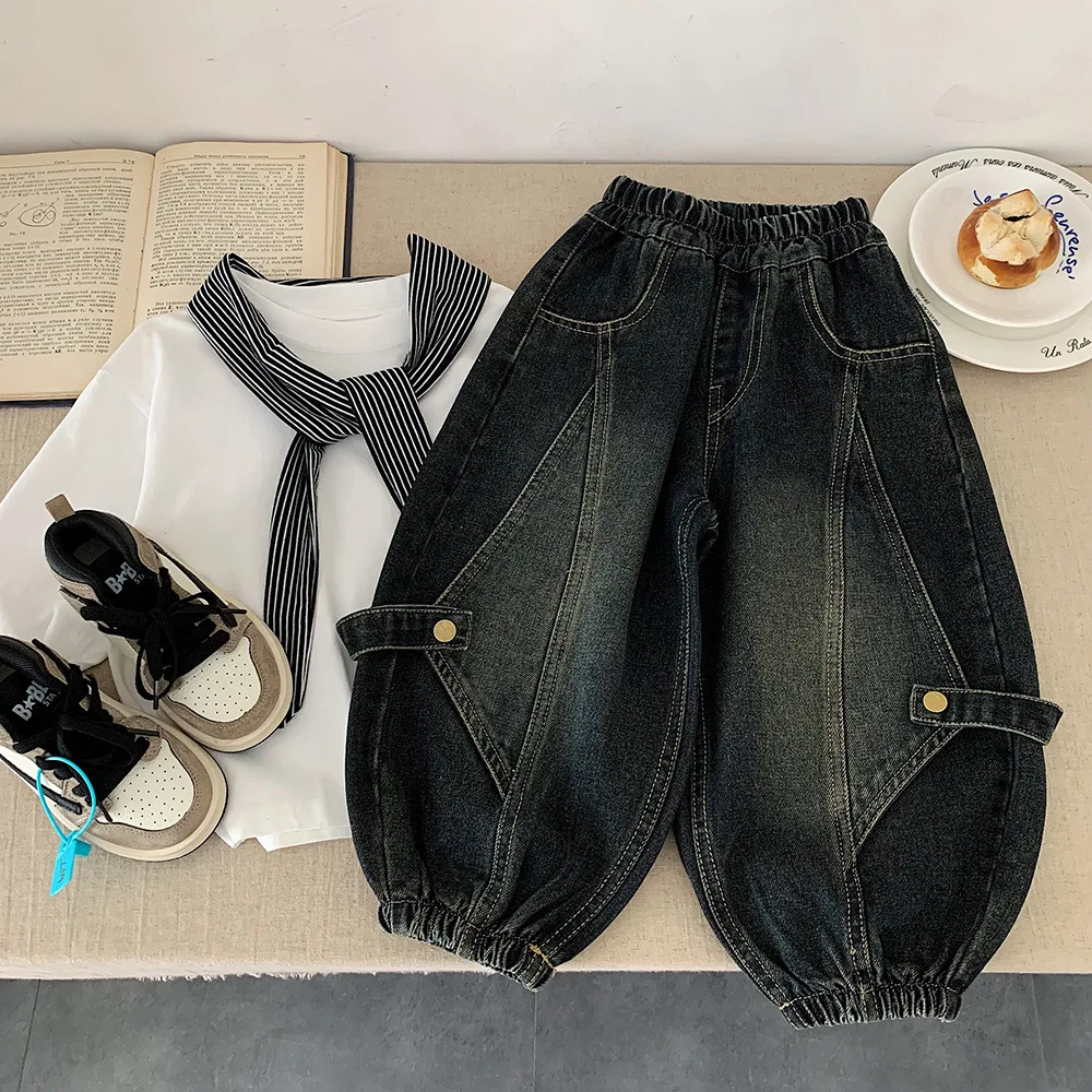 Spring Autumn Baby Girls Boys Cotton Stylish Loose Jeans Pa…