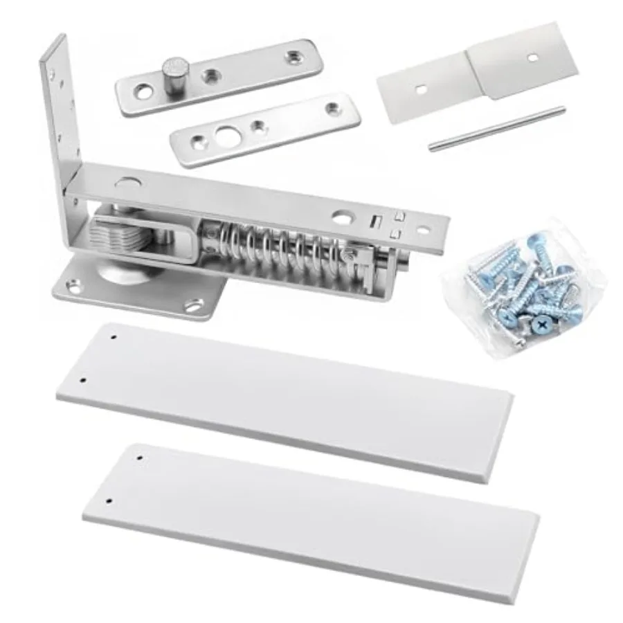 

Double Action Spring Hinges -Swinging Door Hinge -Pivot Hinge with Cover Plates, with self-Closing and Stop for Wooden Doors Lo