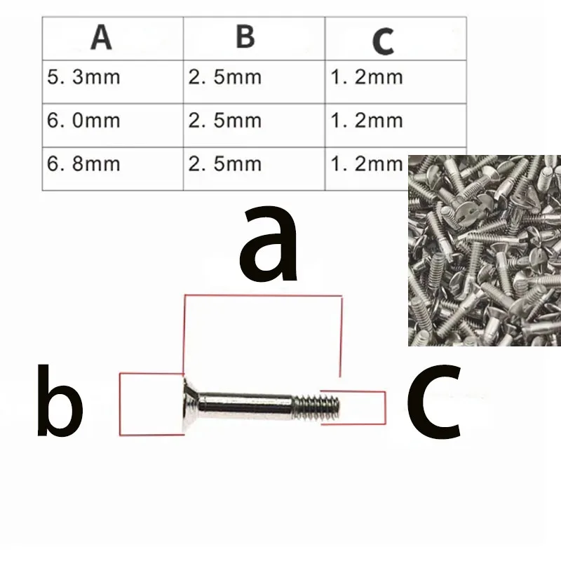 Suitable for HUBLOT watch case, back cover, screw, watch strap, interface, screw, watch accessory parts