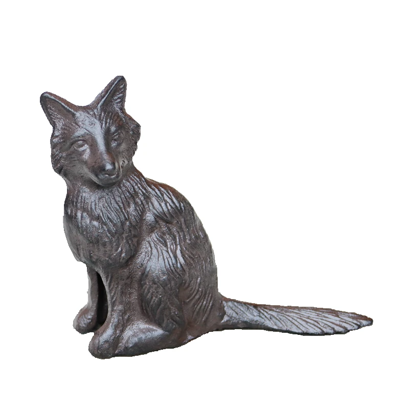 Vintage Rustic Dog Cast Iron Door Stop For Home Indoor Garden Decoration Farm House Accents Hand Crafted Stand Animal Figurines