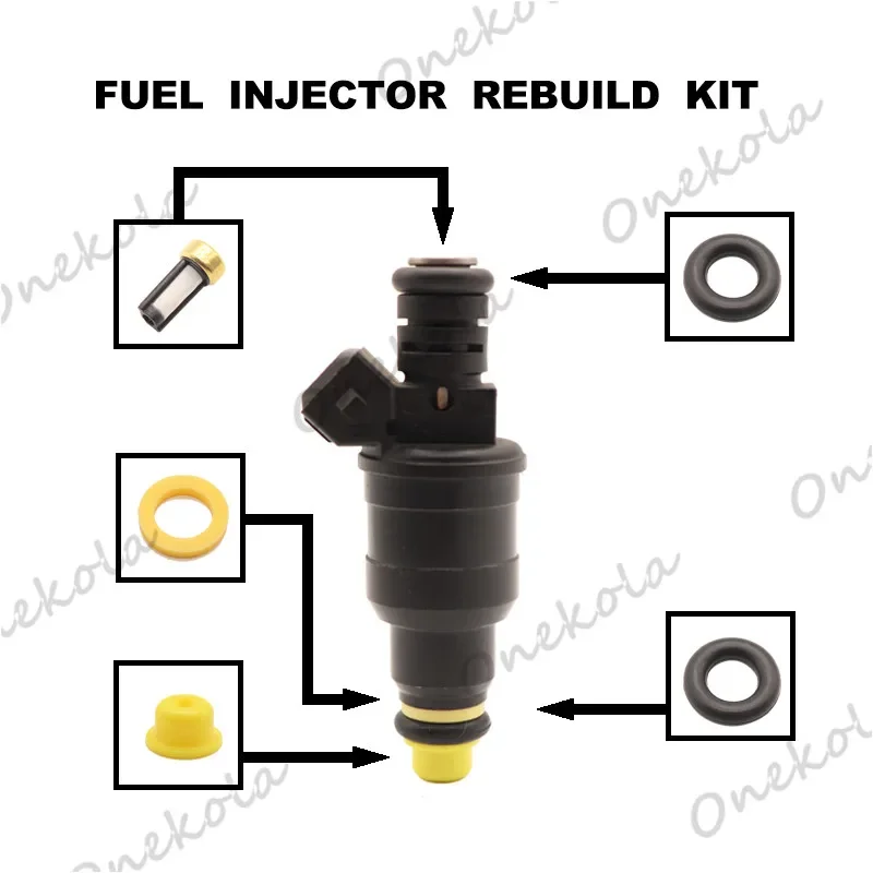 Fuel Injector repair kit Orings Filters for 90-93 VOLVO 240 2.3L 1985-1991 PEUGEOT 405 1.9L 0280150734