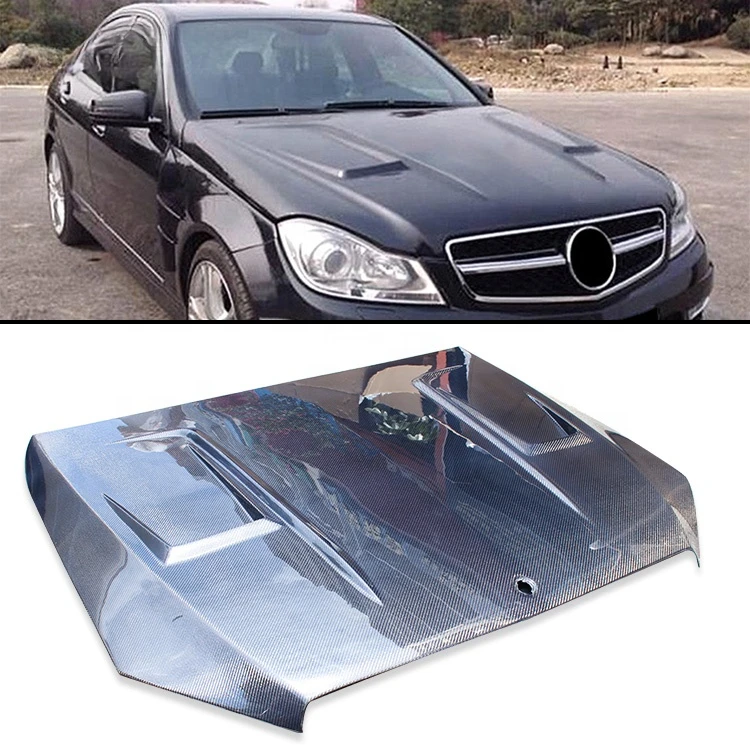 High-Quality Carbon Fiber AMG Style Engline COVER Hood for Mercedes Benz C Class W204 C63 07-14 Car Bumper Front Bonnet