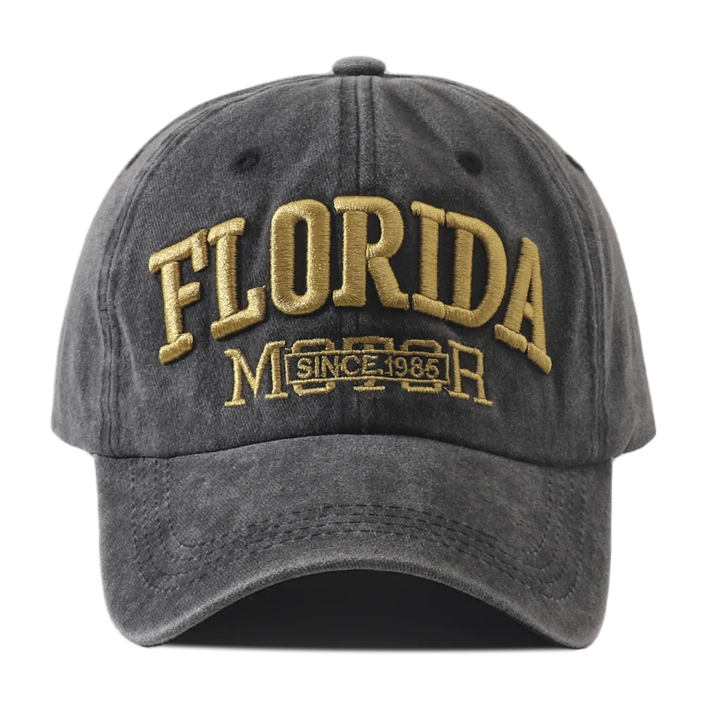 أزياء فلوريدا التطريز قبعات البيسبول في الهواء الطلق عارضة قبعات للحماية من الشمس الهيب هوب قبعة الرياضة قبعات الغولف غسلها Snapback القبعات للنساء الرجال