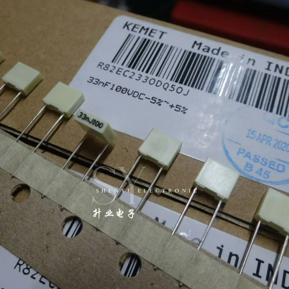 20 قطعة KEMET AV R82 0.033 فائق التوهج/100V 33nf 333 العلامة التجارية الجديدة 5 مللي متر فيلم مكثف R82EC2330DQ50J #3