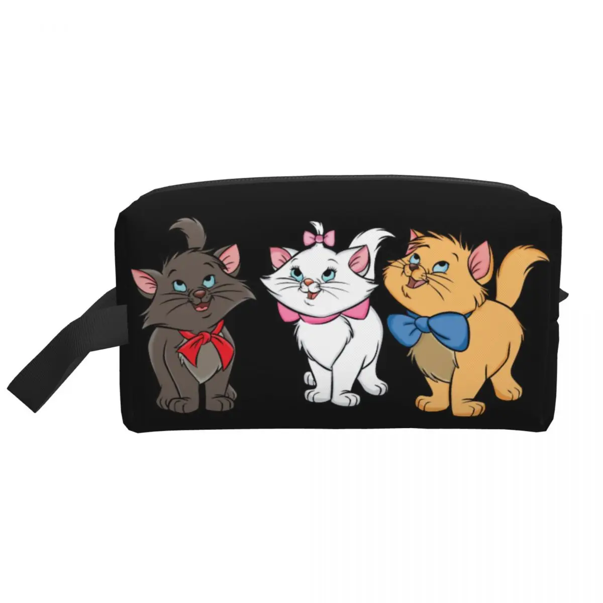 Custom Travel Cat Marie Kitten Cartoon Toiletry Bag Portable Movies Cosmetic Makeup Organizer Women Beauty Storage Dopp Kit Box