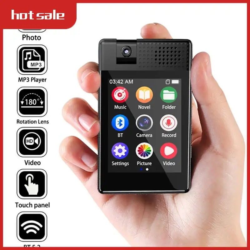 

Bluetooth 5.3 MP3 Student Music Player Aluminum Alloy Mp5 2.8-Inch Touch Screen HIFI Walkman With FM/E-Book/Pedometer