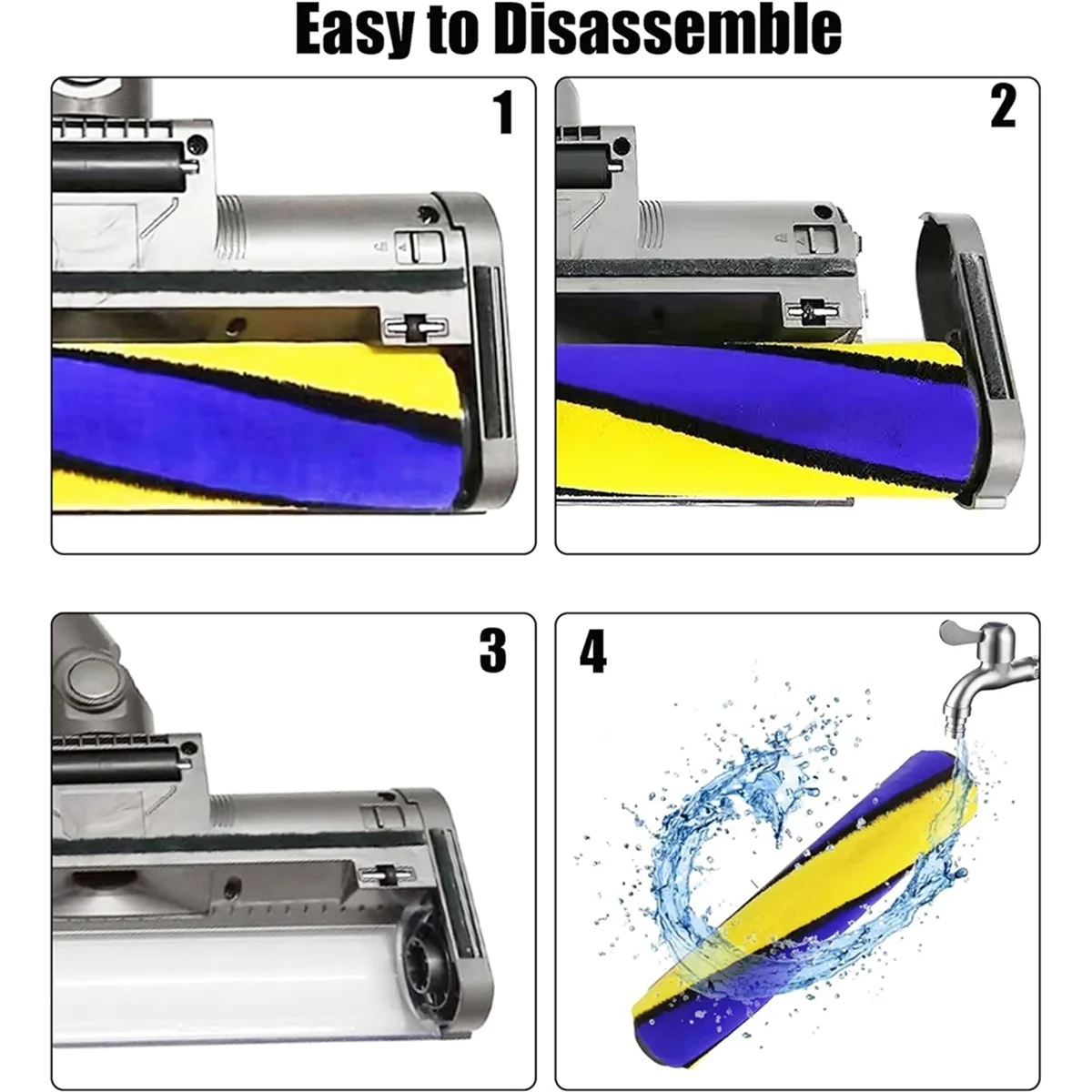 Cabeça de escova n09r para dyson v7 v8 v10 v11 v15 peças de reposição de cabeça de escova de piso de madeira com luz de detecção de poeira