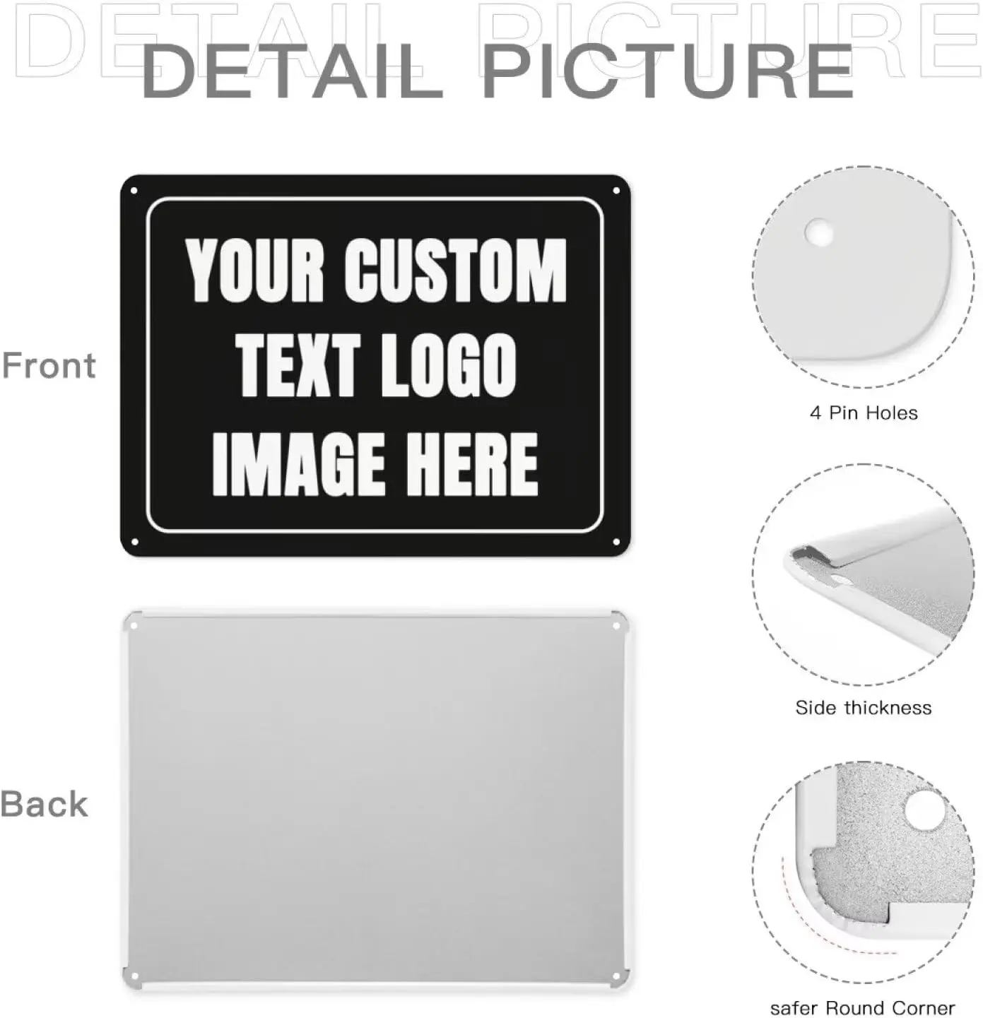 Custom Sign Personalized Metal Sign Custom Signs for Office/Wall/Garden/Indoor or Outdoor/Home Signs Design Your Logo/Text/Image