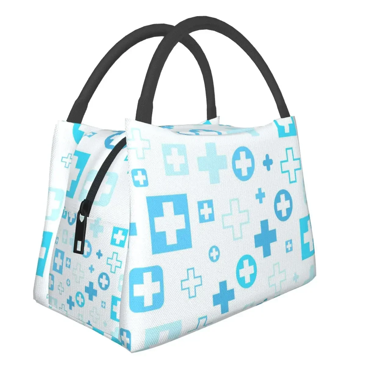 

Functional Cooler Bag With Nurse Pattern Lunch Boxes Portable Insulated Canvas Lunch Bag Thermal Food Container Lunch Handbags