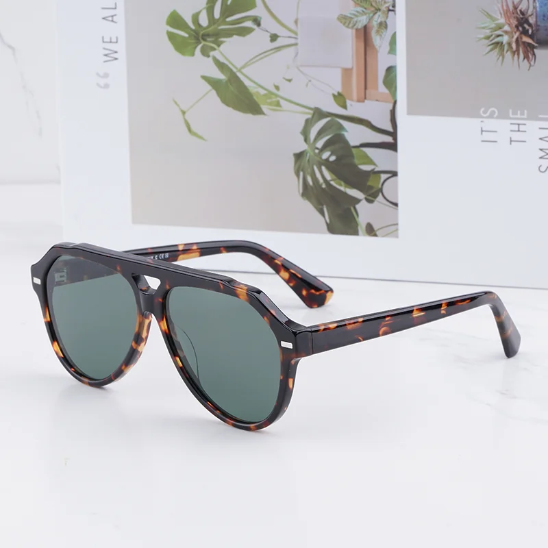 

Солнцезащитные очки KIZN Light Luxury Double Bridge Pilot для женщин, оригинальные, высококачественные, из ацетата, в стиле High Street