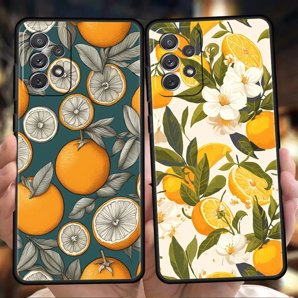 

Phone Case for Samsung Galaxy A55 A53 A52 A52S A51 A41 A35 A32 A25 A23 A15 A13 A71 A72 Soft TPU Summer Fresh Fruit Lemon Print
