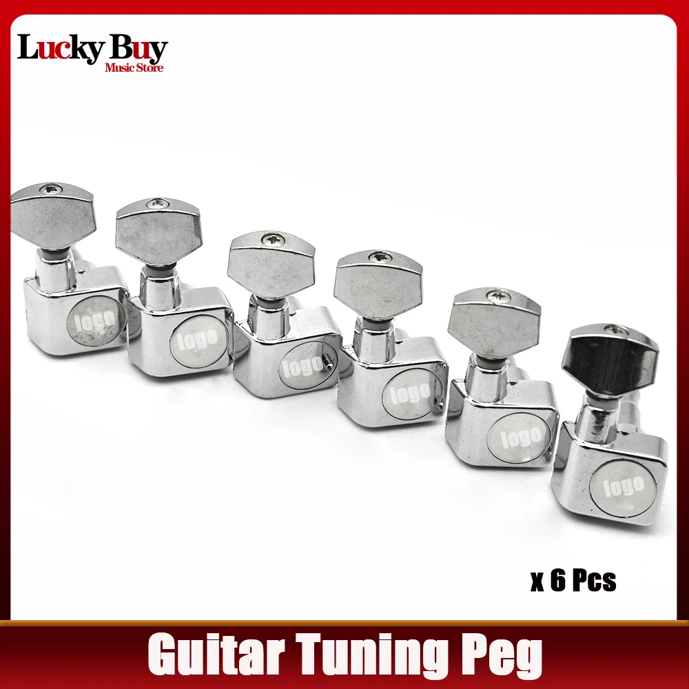 Afinadores de guitarra sellados de 6 en línea, clavijas de afinación de llaves de 2 pines, juego de cabezales de máquina para guitarra eléctrica FD ST