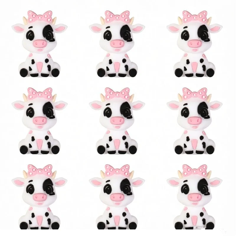 20pcs 3D Silicone Beads Wholesale Food Grade Cartoon Focus Pen bead DIY Pacifier Chain Necklace Jewelry Accessories Focal Beads