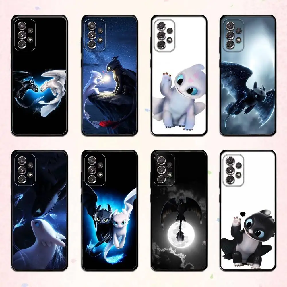 

Cartoon T-Toothless D-DragonS TD Phone Case For Samsung S 25,24,23,22,30,21,10,9,Ultra,Plus,Lite,FE,4,5 G Soft Black Case
