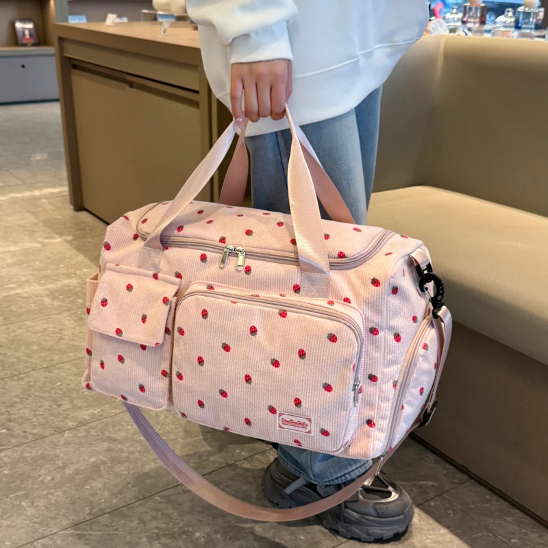 Corduroy Travel Duffle Tote 17