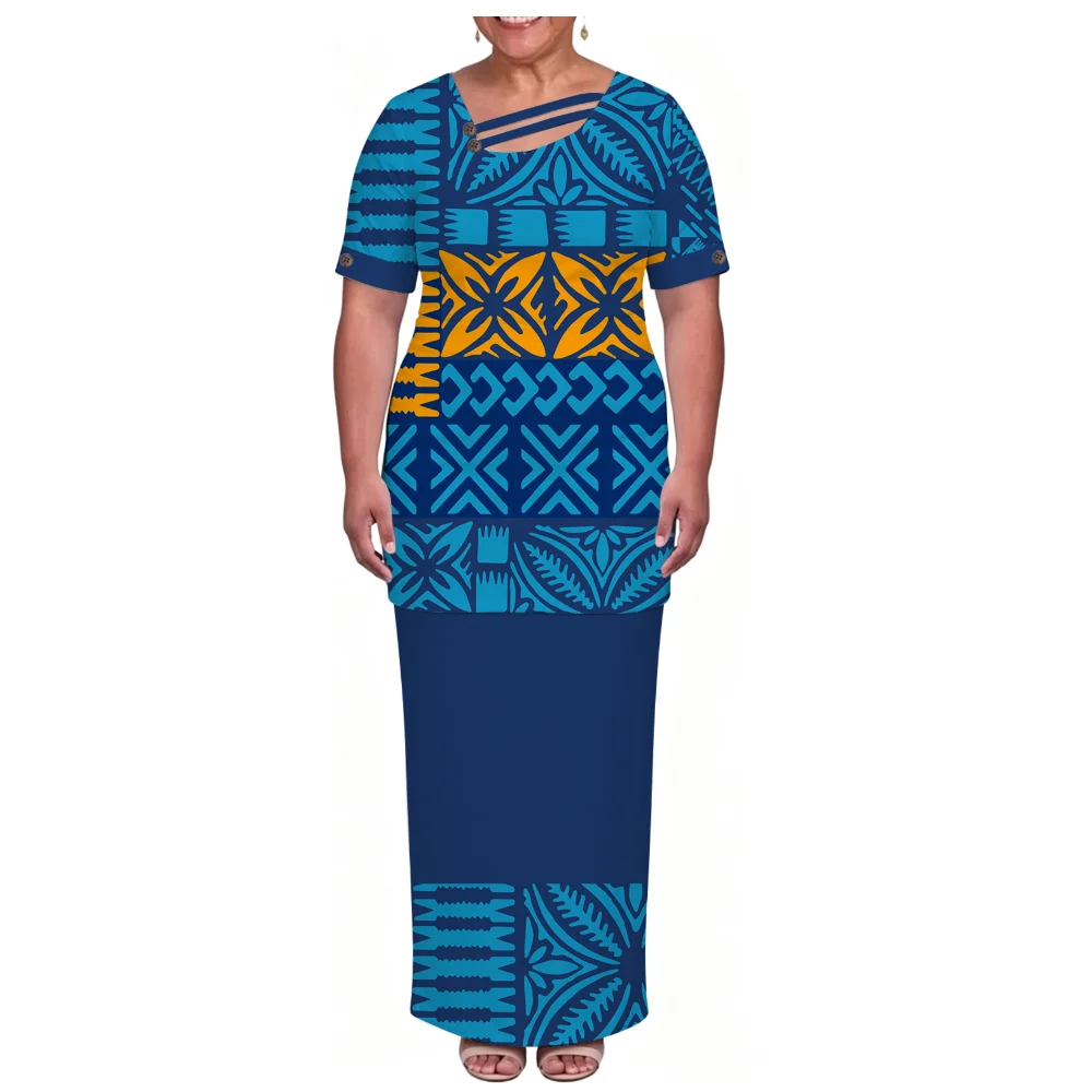 Ethnic Fashion Design - Puletasi Dwuczęściowy Polinezyjski Strój Wyspowy z