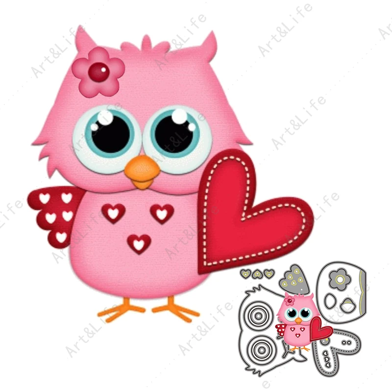 Lovely Owl New Arrival Metal Cutting Dies Cute Animals Stencils for Making Scrapbooking Album Festival Cards Embossing Die Cut