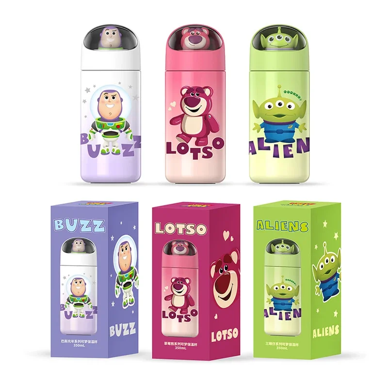 350ml Disney Toy Story Thermos tazza da caffè tazza da tè per bambini Thermos in metallo con isolamento sottovuoto in acciaio inossidabile bottiglia