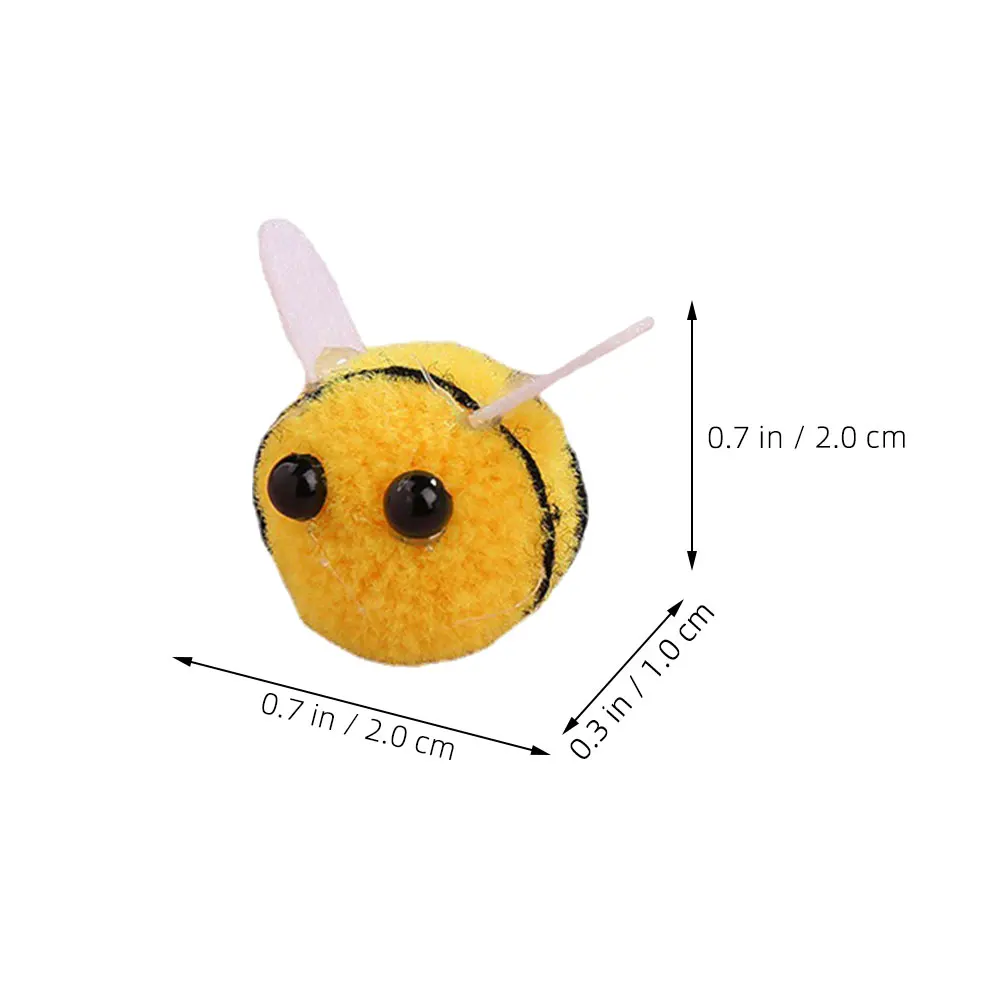 50pcs Wool Felt Tiny Small Bee Crafts Crafts Tiny Small Bee Crafts Decors Costume Accessories Wool Felt Tiny Small Bee Crafts