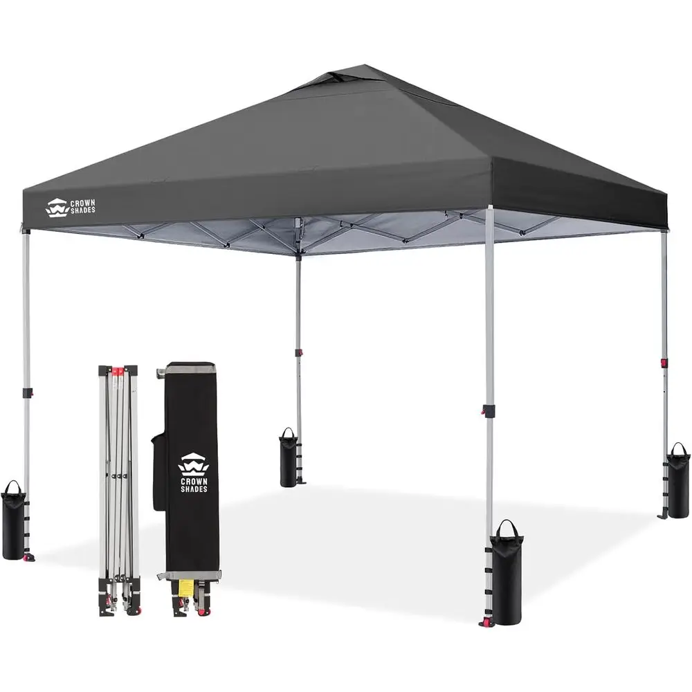 

Мгновенно устанавливаемая пляжная палатка 12x12 футов с быстрой установкой в один клик - портативное уличное укрытие от солнца для мероприятий и вечеринок - беседка с серебристым покрытием