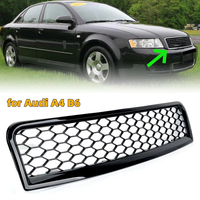 Front Bumper Honeycomb Grille for Audi A4 B6 Sedan 2001 -2006 Lower Upper Black Mesh Center Bumper Grille Spare Parts 8E0853651F