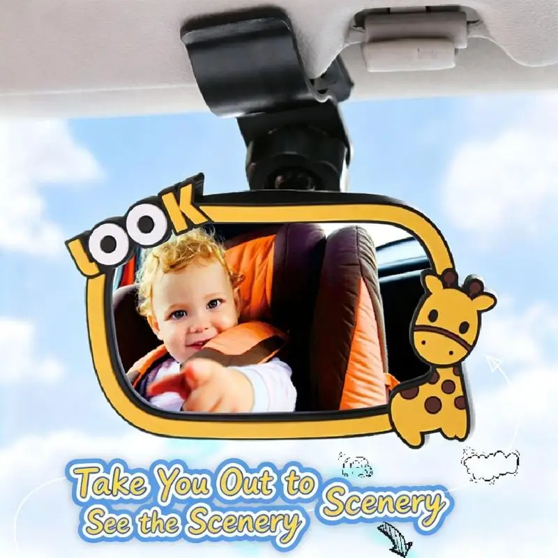 31BC Giraffe Frame Baby Car Mirror Adjustable Viewing Mirror for Backseat Check