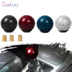 New Arrived Universal Carbon Fiber Car Circular Gear Shift Knob Round Ball Shape Shifter Lever Handle Gear Stick Head SFN031