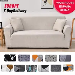 HomeJSDH Sofa Covers Stretch Slipcover Elastic 1/2/3/4-seat for Computer Armchair Straight Sofa Cover Puff Groove Bed