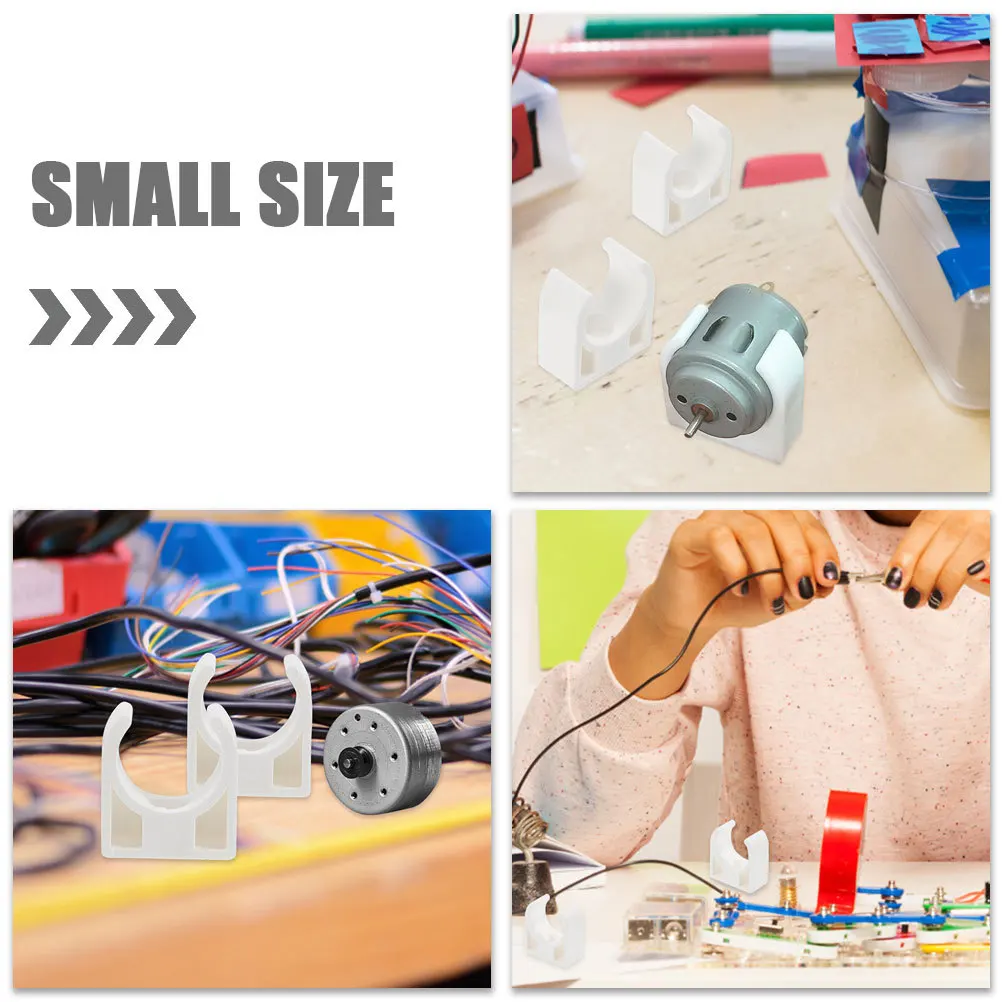 

20Pcs Dc Motor Base Strong Plastic Material Excellent Durability Easy Operate Use Small Motor Holder Plastic Clamps
