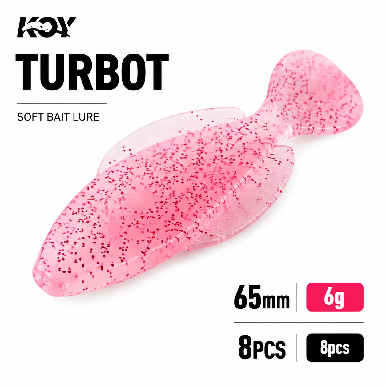 Kingdom Bass Fishing Lure 65mm 6g Langsam sinkender Kunstköder 8 Stück/Beutel Weicher VIB-Köder TPE Swimbait für Barsch- und Zanderangeln.