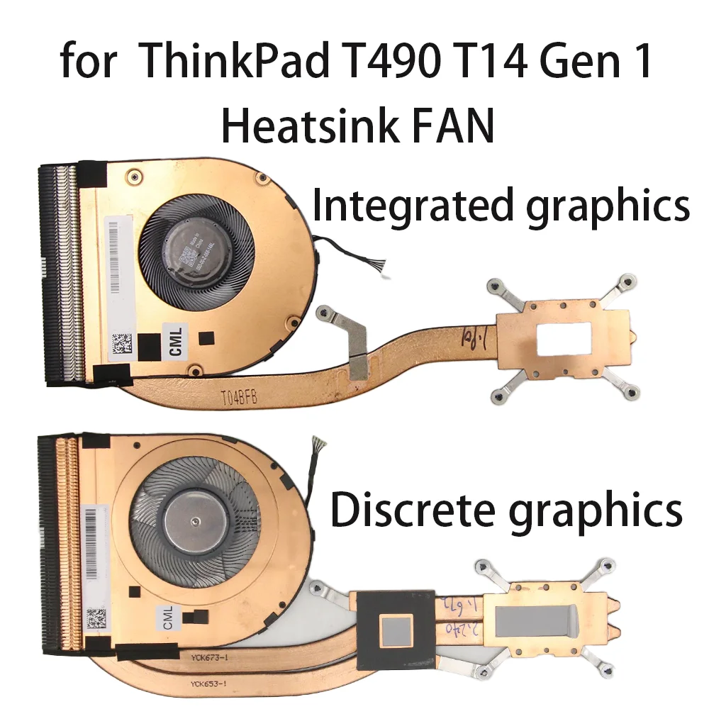 Original for Lenovo ThinkPad T490 T14 Gen 1 Cooling Fan Heatsink Integrated graphics/Discrete graphics FRU:5H40W36701 5H40W36700