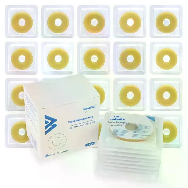 10Pcs Anti-Leakage Ring For Colostomy Bag Ostomy Paste Ring Baseplates Stoma Care Products To Protect Skin