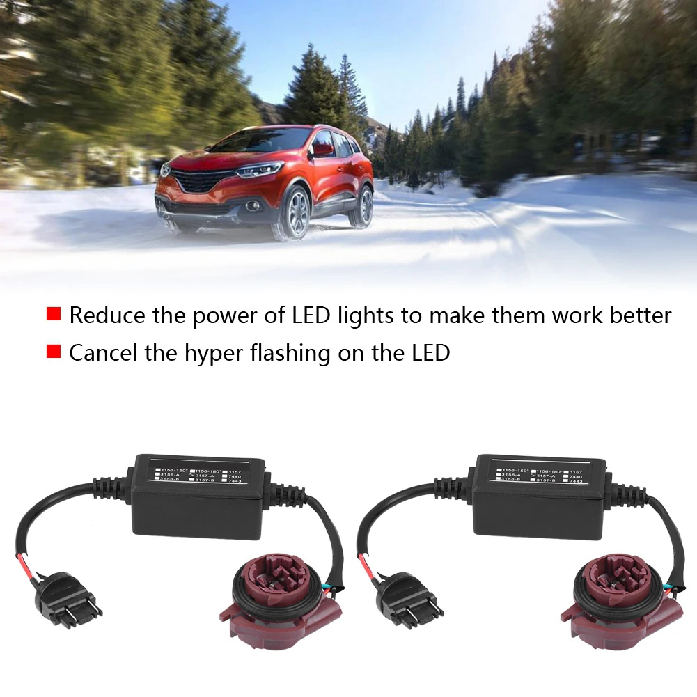 LED فك 3157A LED فك محول مكافحة فرط وميض فلاش خطأ إلغاء Canbus الفرامل LED فك محول LED تحميل فك