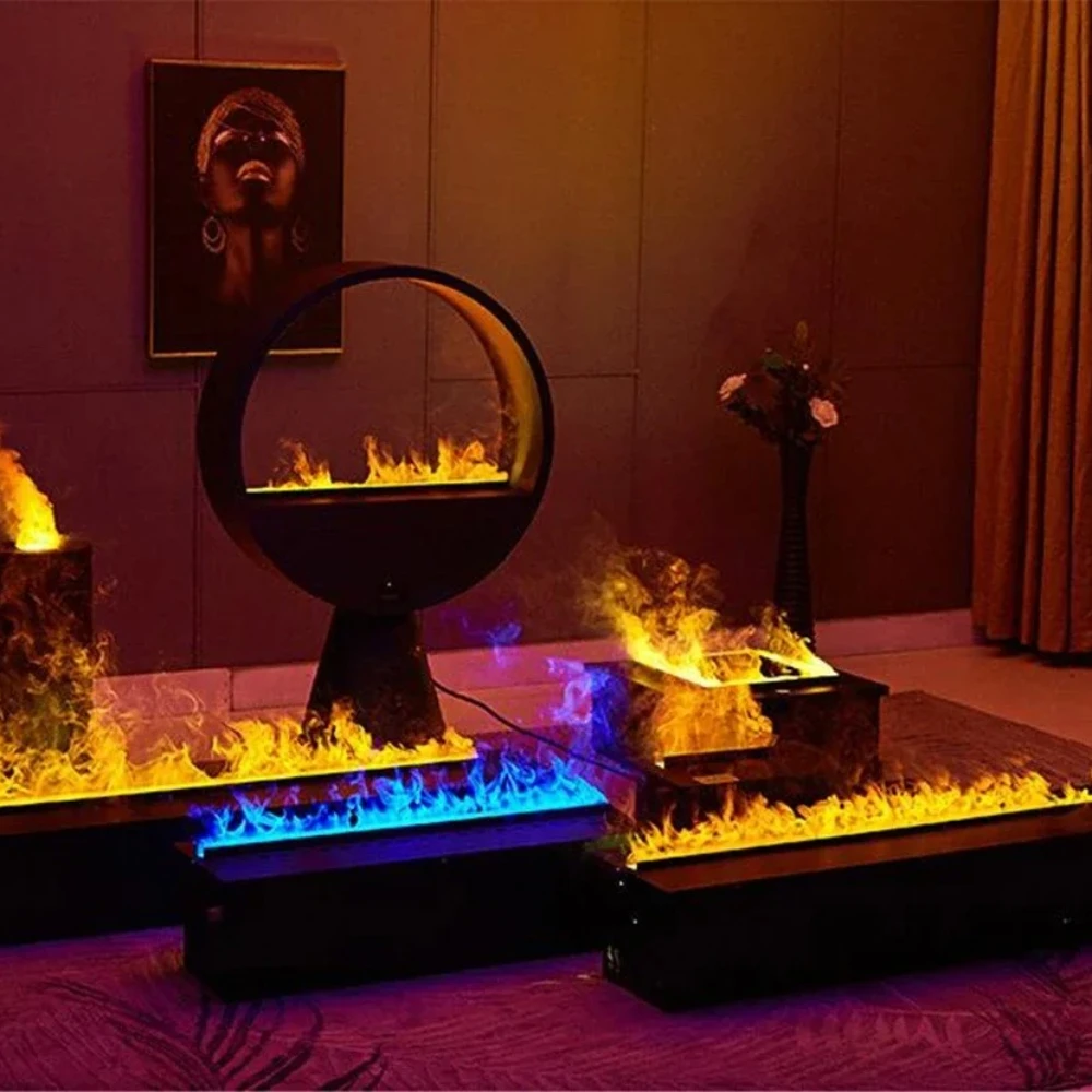 Multi-Color LED Water Vapor Fireplace, Dimmable, Create Your Ambiance, Remote Control Water Vapor Fireplace, Energy Efficient