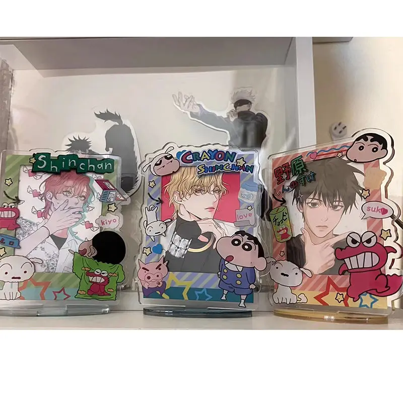 

Bandai Kawaii Anime Crayons Shin-Chan Standing Board Cute Sweet Cartoon Picture Frame Lovely Abletop Decoration Gifts for Girls