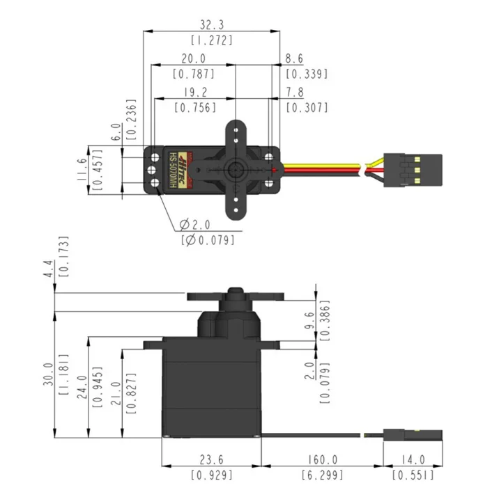 Hitec RCD Inc HS-5070MH Micro Digital HV Ultra Torque Metal Gear Feather Servo HS5070MH 5070