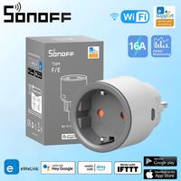 SONOFF S60 EU WiFi IPlug Smart Socket Power Monitor Timer Smart Scene Remote Voice Control Support EWeLink Alexa Google IFTTT