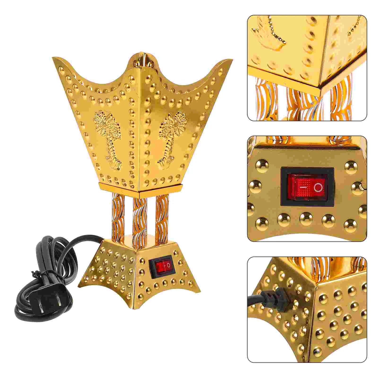 

Plug-in Incense Burner Home Decor Retro Stove Aroma Candlesticks Censer Holder Arab for