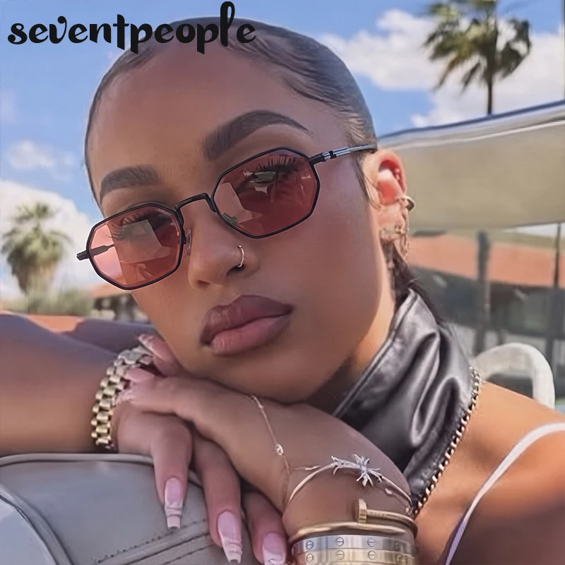 Steampunk Small Octagon Sunglasses Women 2026 Luxury Designer Trendy Metal Frame Square Sun Glasses Retro Driving Shades UV400