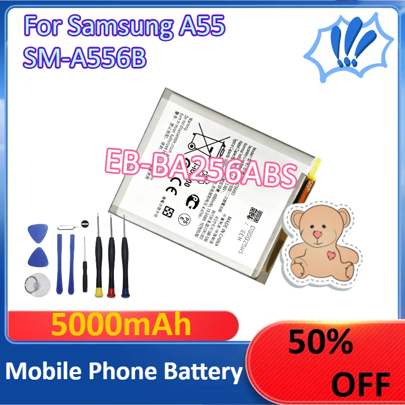 

5000mAh EB-BA256ABS Lithium Battery Mobile Phone Accessories for Samsung A55 SM-A556B Mobile Phone Battery + Tools
