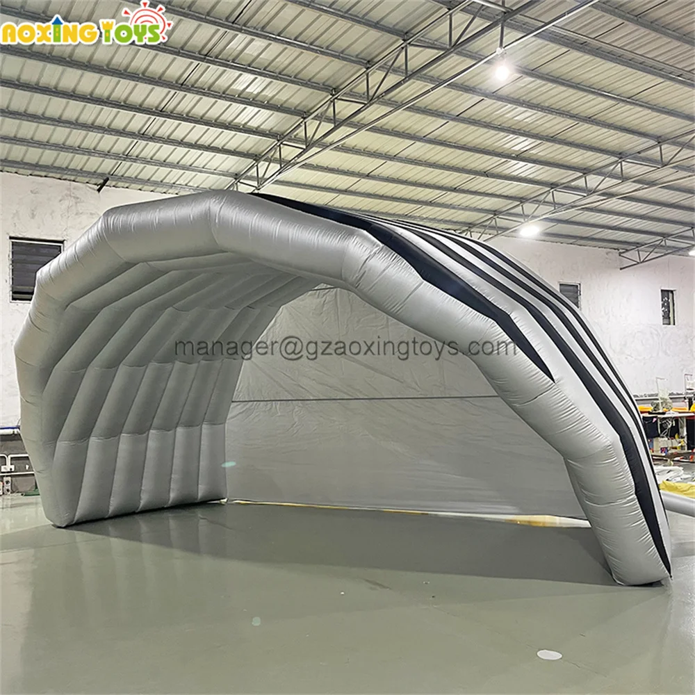 Silvery/Black Giant Inflatable Stage Tent Inflatable Air Roof Cover Car Exhibition Marquee For Concert Outdoor Show