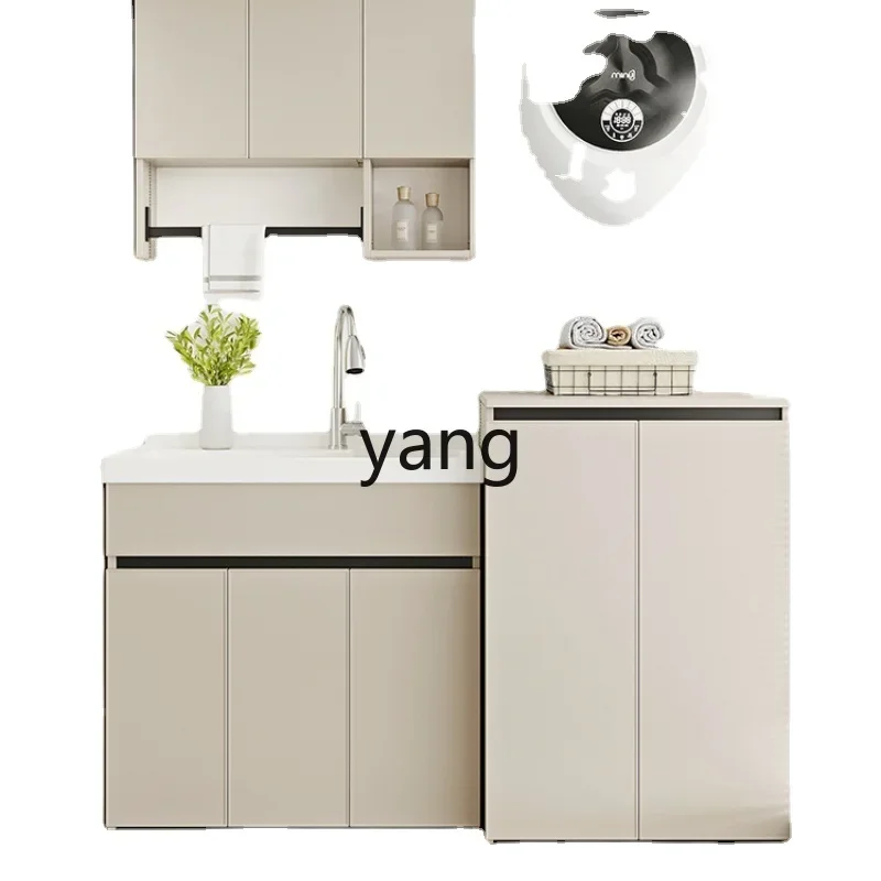 LM  Alumimum Wash Wardrobe Impeller Flip Washing Machine Companion Laundry Tub Inter-Platform Basin with Washboard