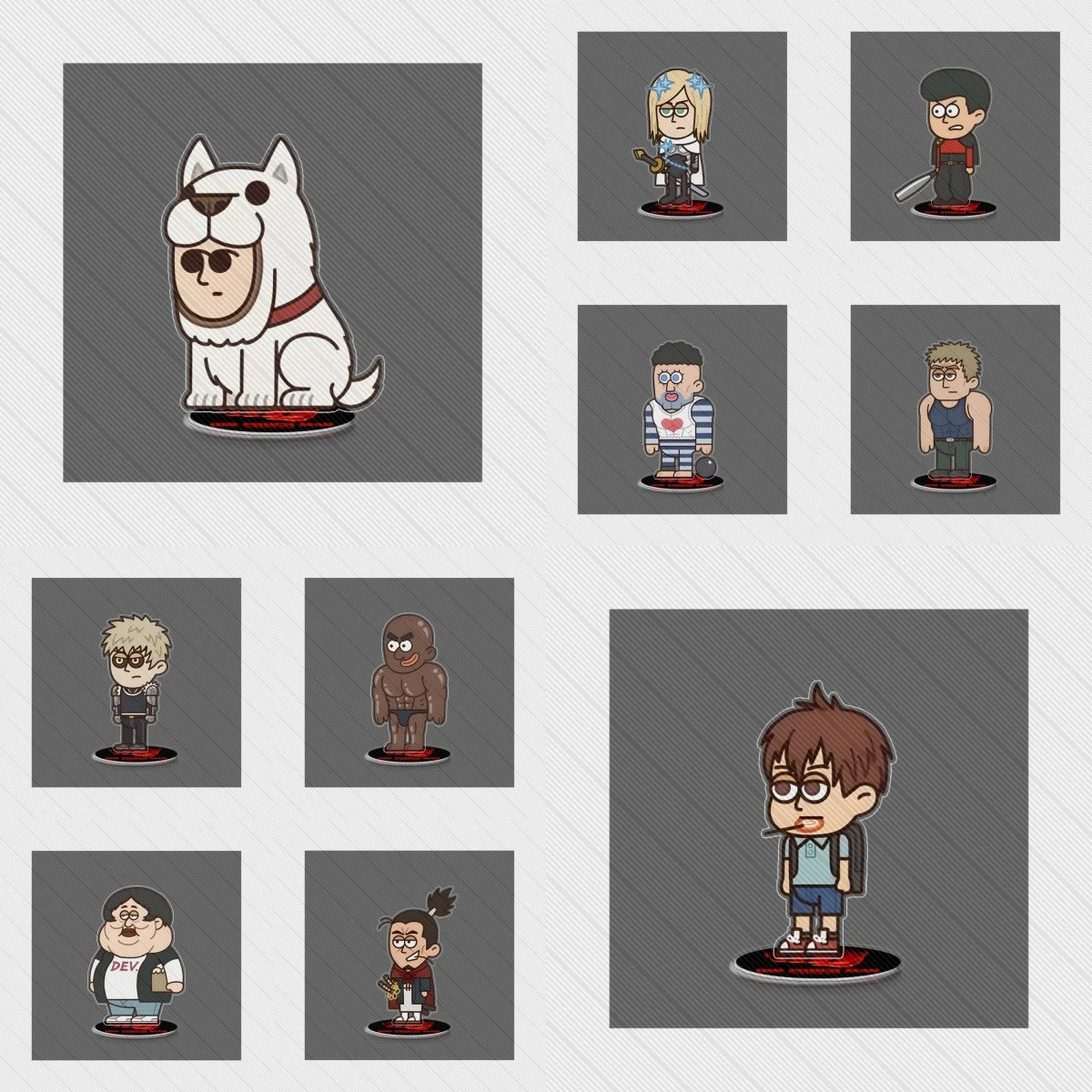 

10CM new Anime one punch man Acrylic Cosplay Charm Characters Ornament Accessories Good Christmas Gifts