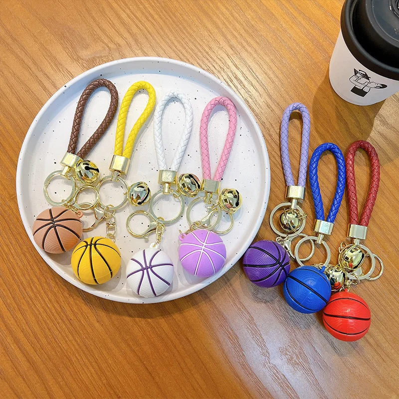 3D Basketball Model Keychain Sports Fans Championship Trophy Souvenir Pendant Automobile Decoration Collection Men Gifts Keyring