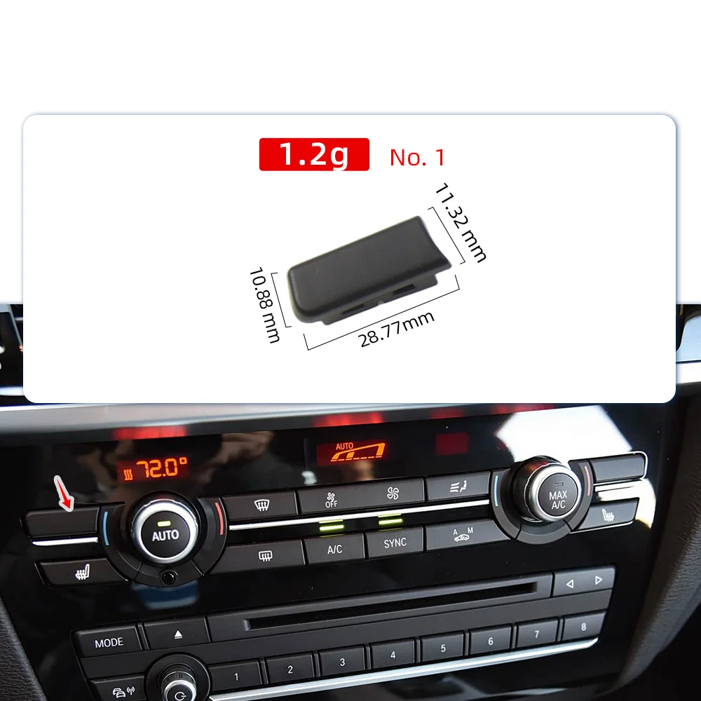 64116825513 Auto AC Button Air Conditioning Venlitation Temperature Control Cap Repair Kit For BMW X3 X4 Series F25 F26 11-17 view 4