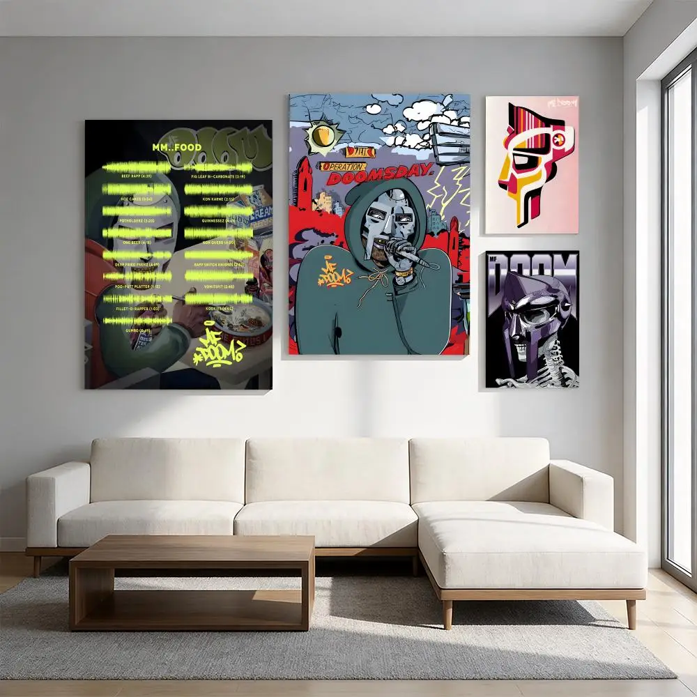 Singer M-MF Doom Anime Poster Premium HD Self-Adhesive Wall Decor – Peel & Stick, Residue-Free